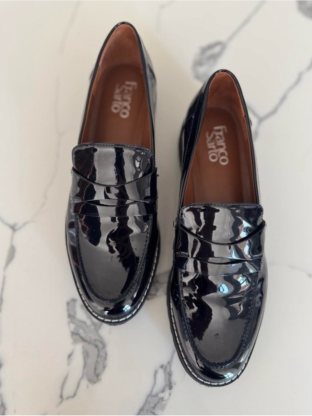 Aldo Men's Black Patent Leather Penny Loafers